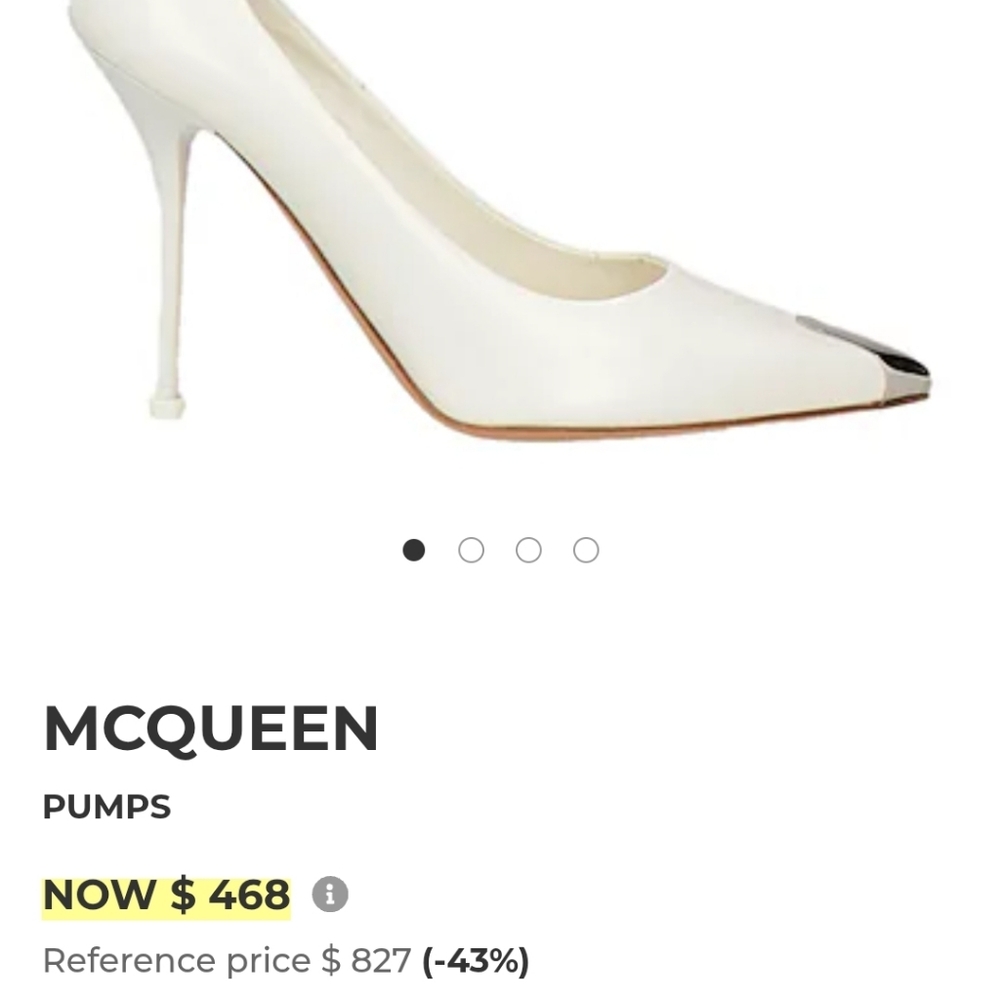 Alexander McQueen White and Black Stiletto Heels - Picture 7 of 7